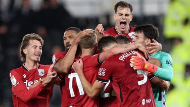 West Brom moved to the top of the table after beating Derby