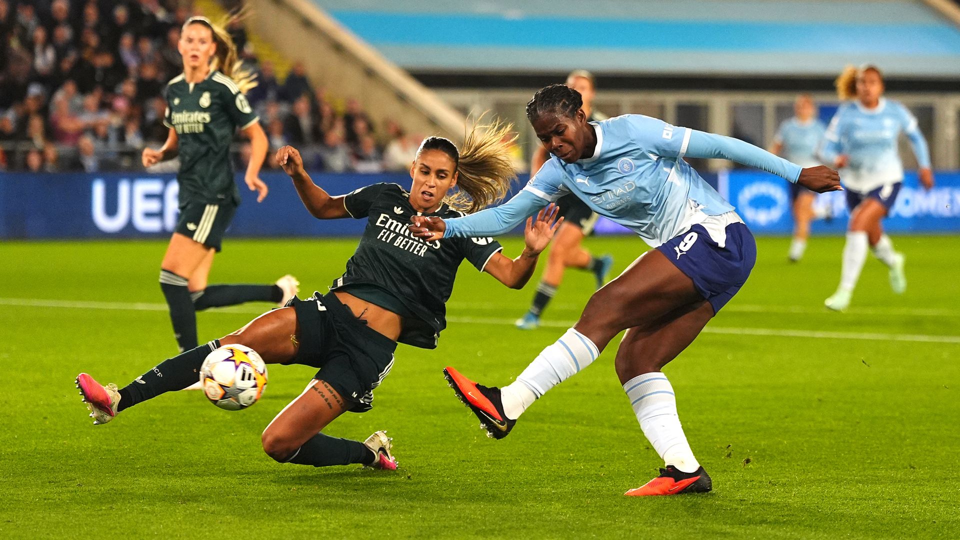 Real Madrid lead Man City in Women's Champions League LIVE!