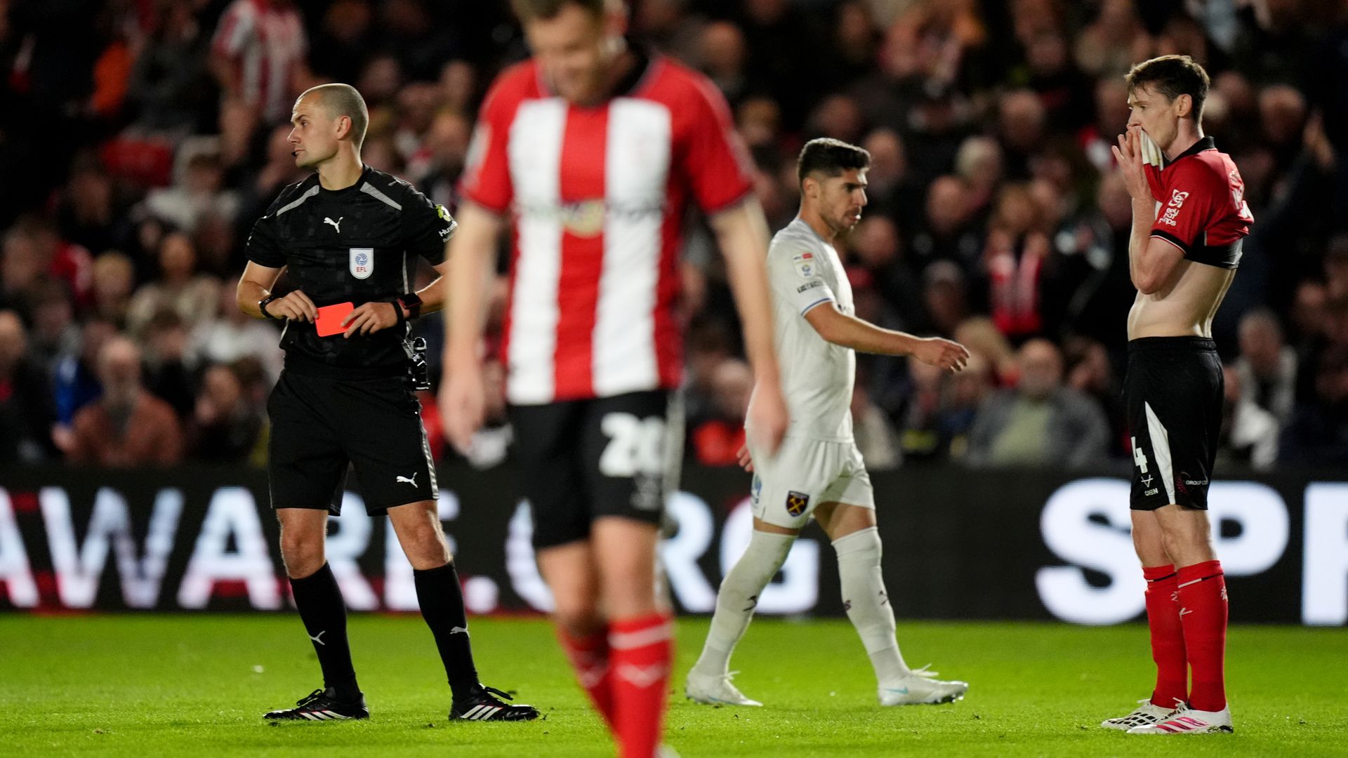 Lincoln down to NINE men against West Ham after just 23 minutes LIVE!