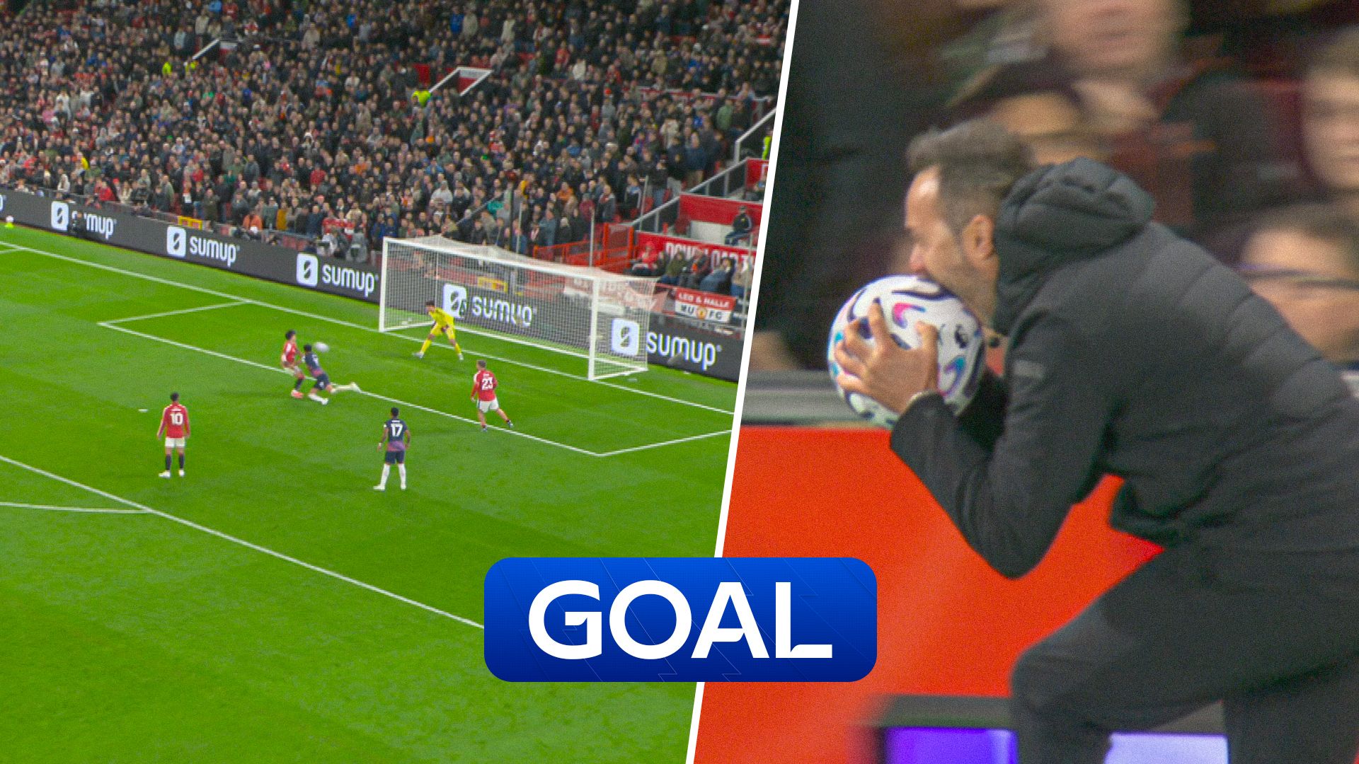 De Zerbi goes wild after Solanke’s late equaliser for 10-man Spurs!