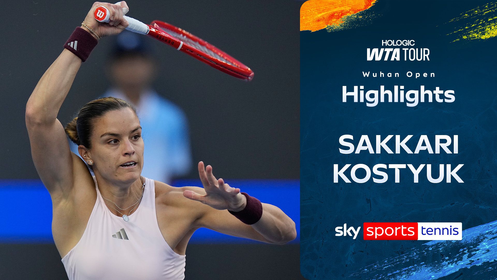 Sakkari defeats Kostyuk at Wuhan Open