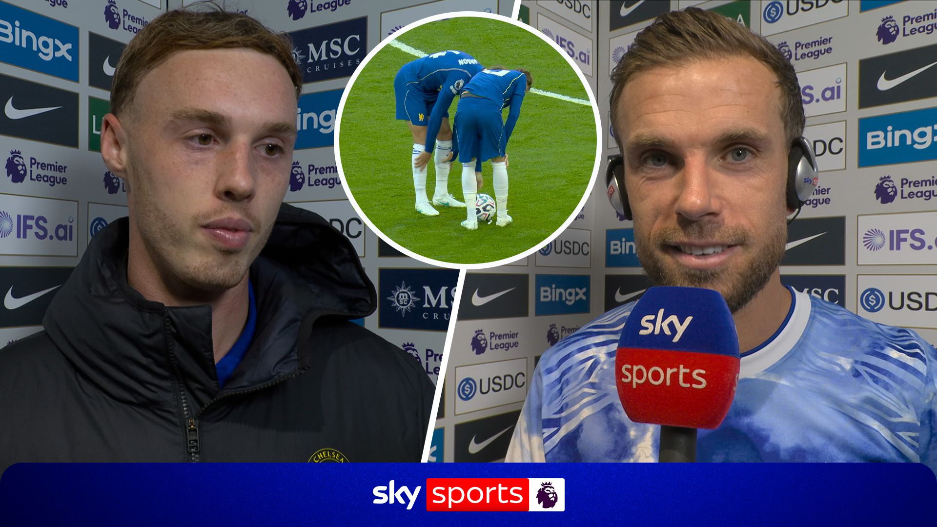 'Which corner flag are we celebrating at?!' - Palmer and Henderson on THAT free-kick