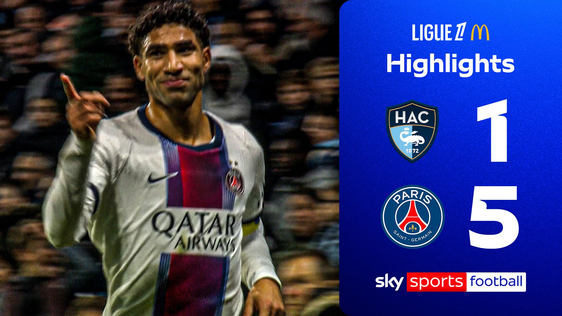 Hakimi hat-trick seals win for PSG in SIX goal thriller!