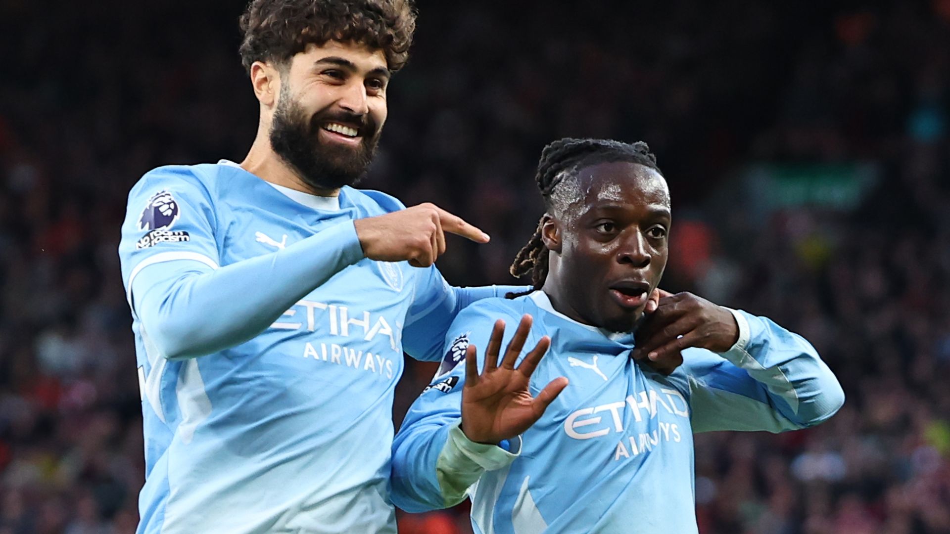 Doku doubles Man City's lead over Liverpool after Gravenberch red LIVE!