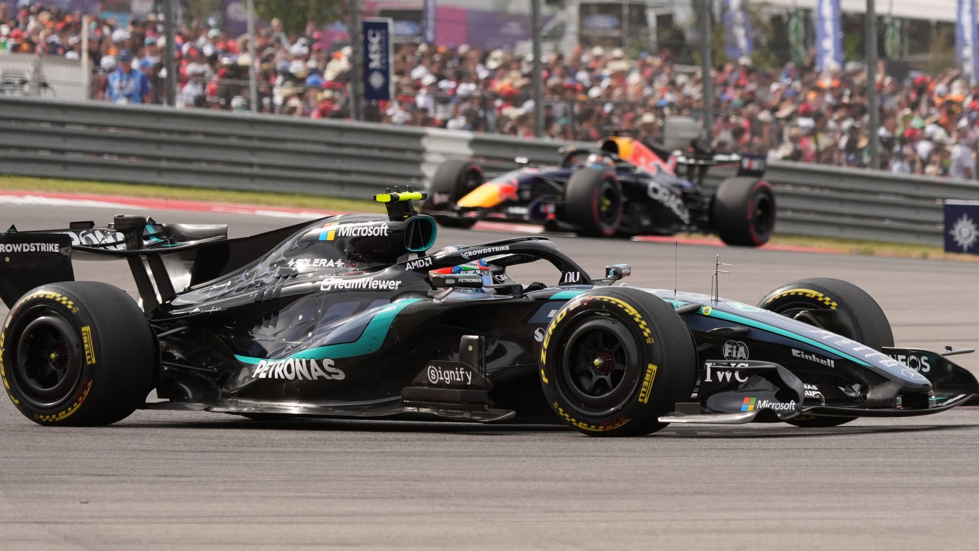 United States GP: Antonelli closing on victory but not quite title - yet LIVE!