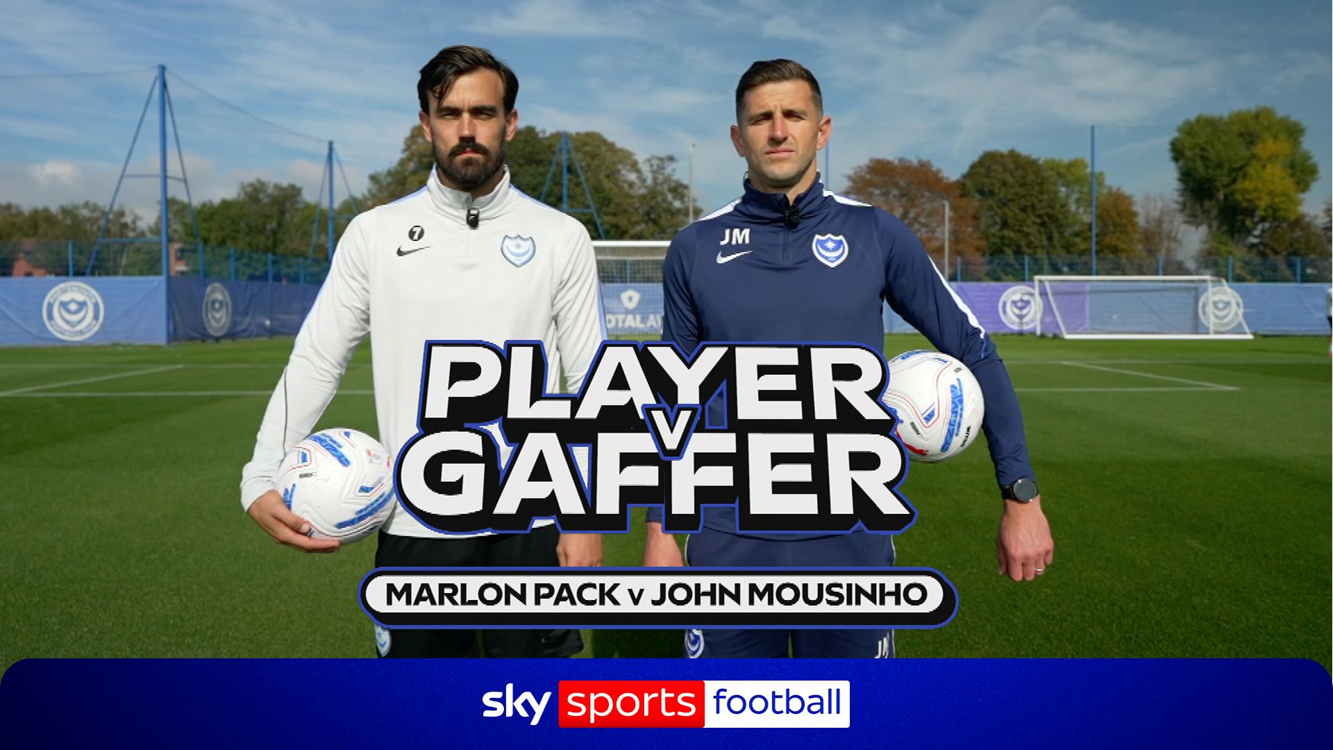 Portsmouth's Pack takes on Mousinho in Player vs Gaffer