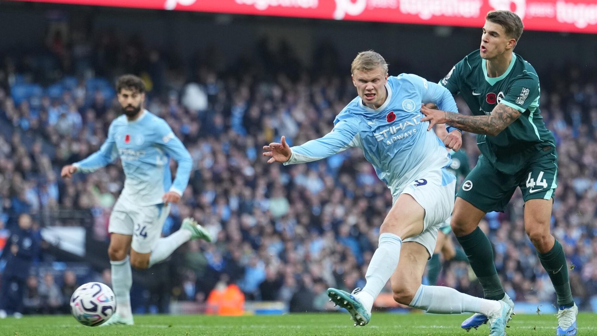Brighton waste big chance to double lead at Man City LIVE!