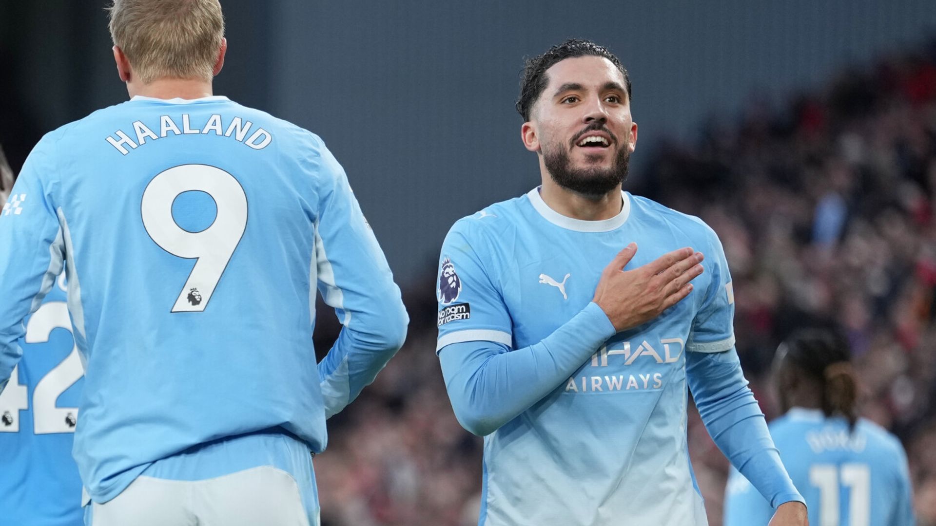 Cherki makes it THREE for Man City against 10-man Liverpool LIVE!