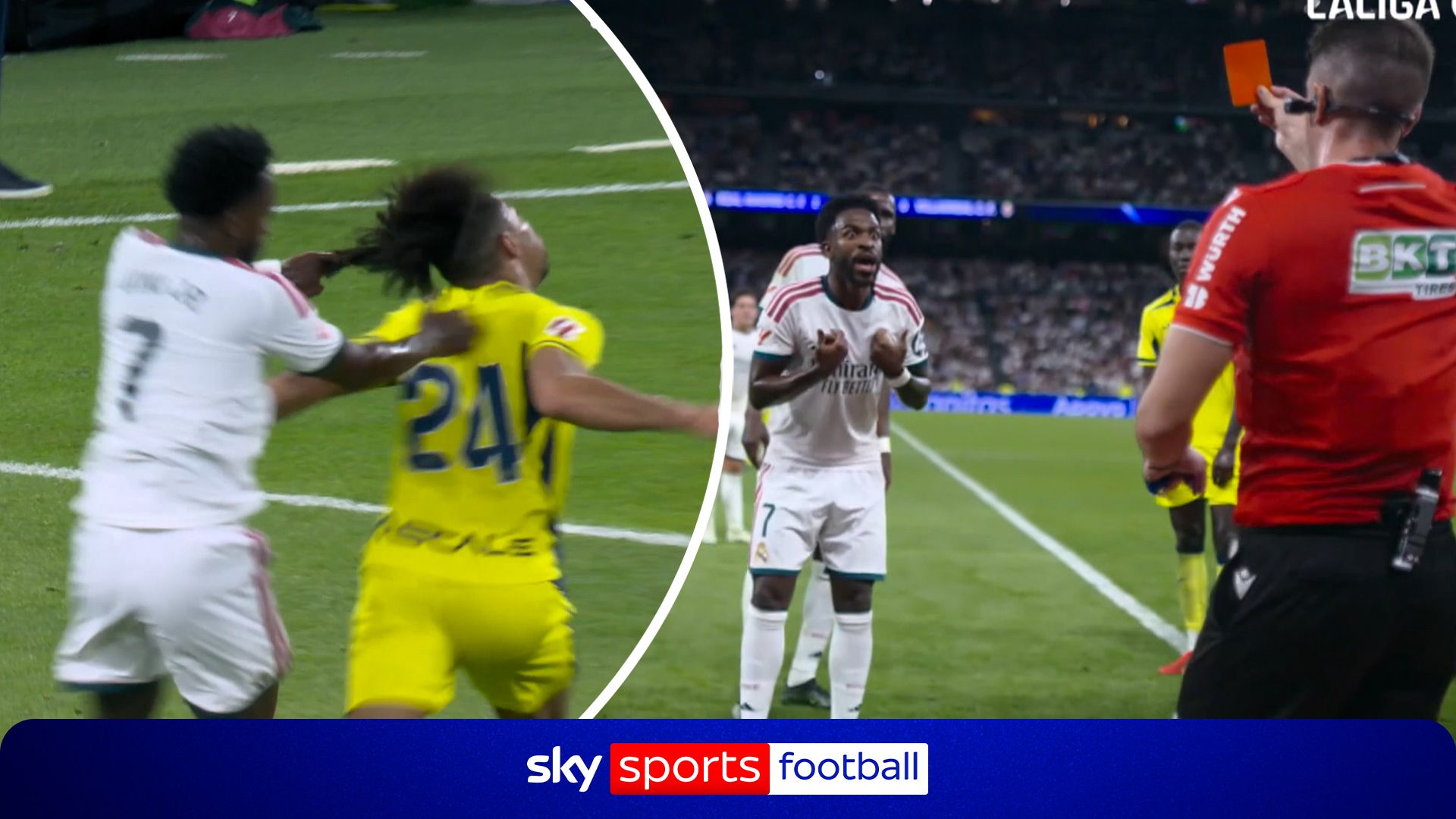 Crazy scenes! Vini Jr has goal disallowed and sees red for hair pull in build-up
