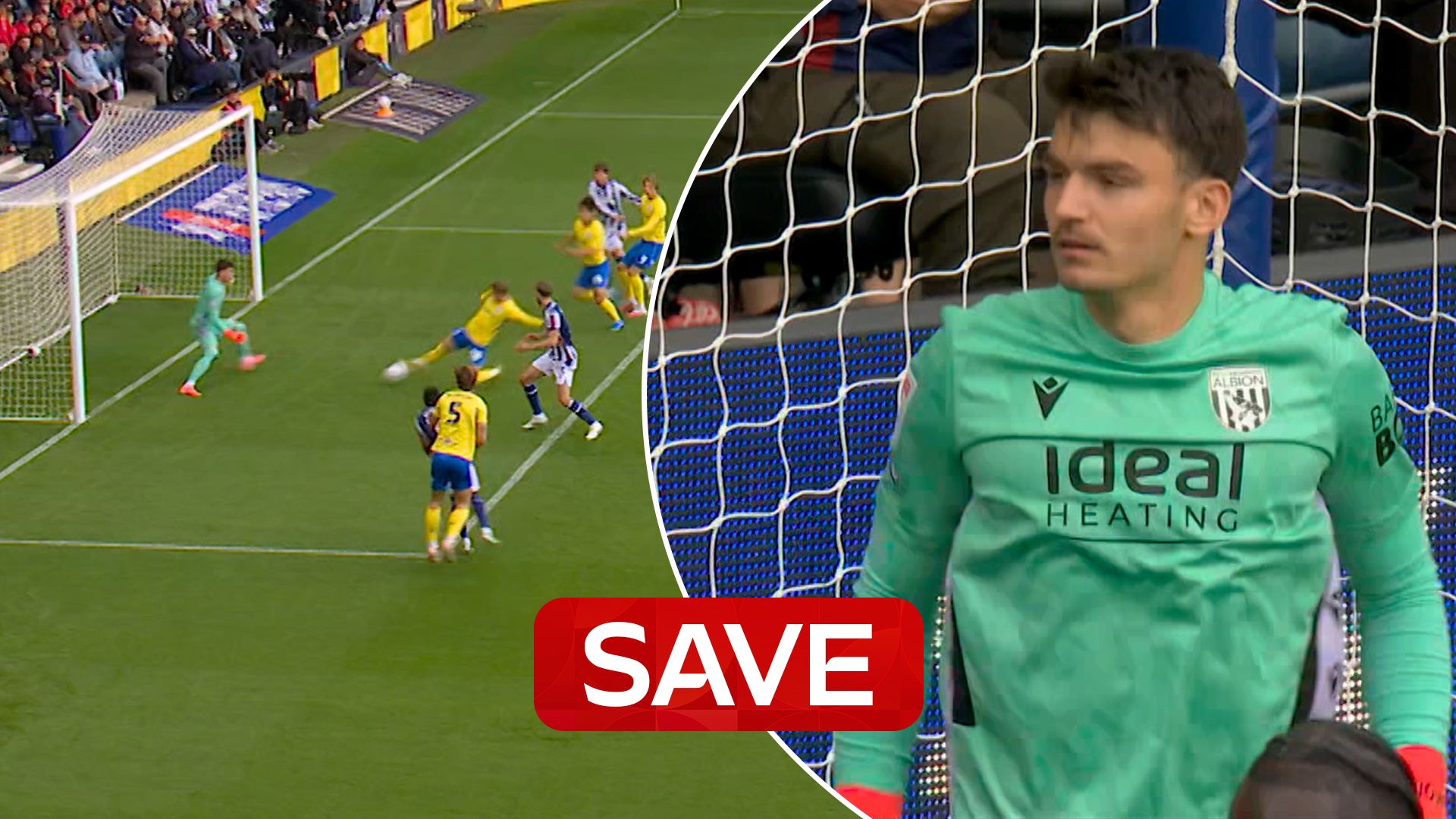 A JAW-DROPPING save! Max O'Leary acrobatics denies Birmingham