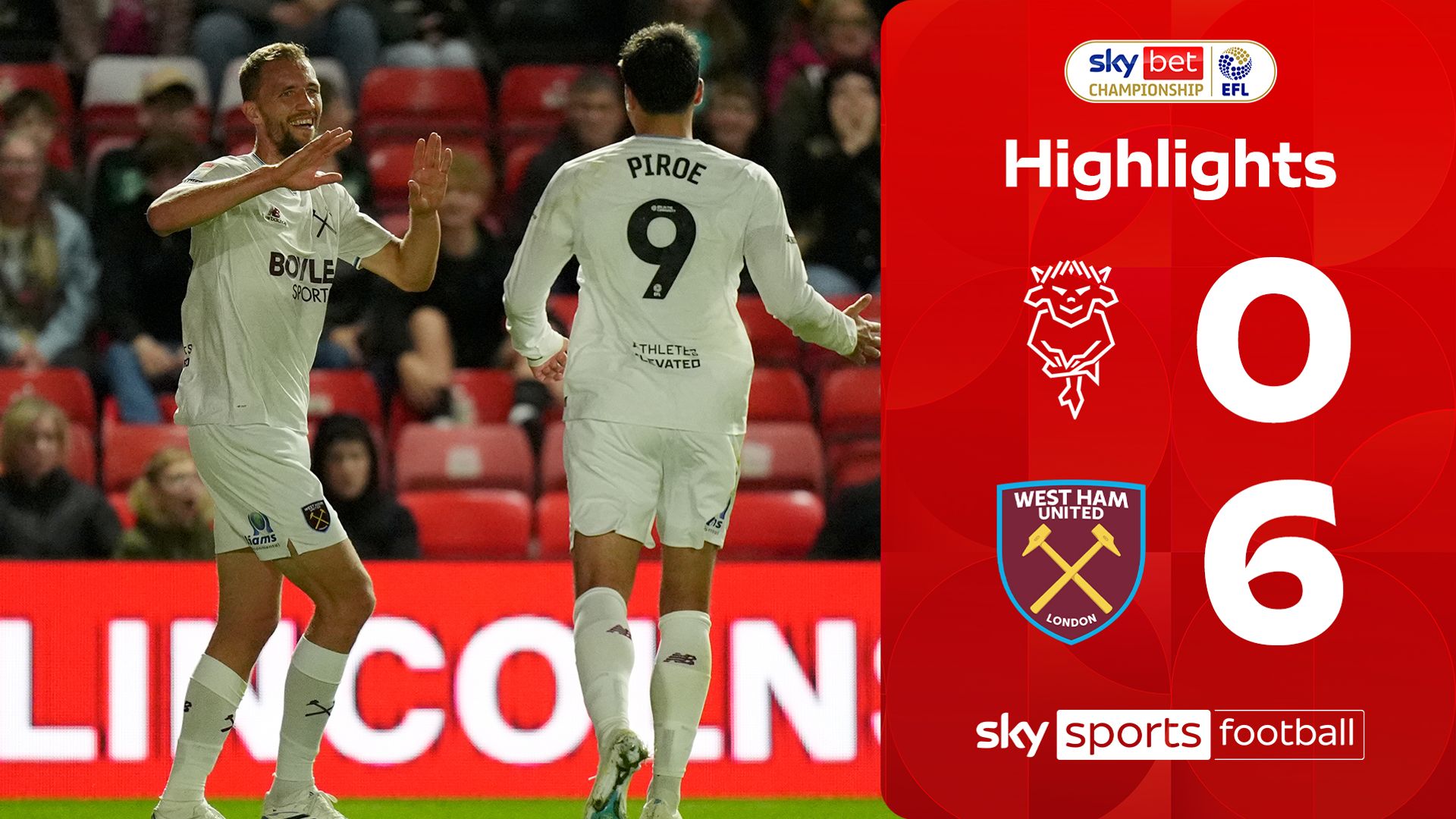 West Ham hit nine-man Lincoln for six