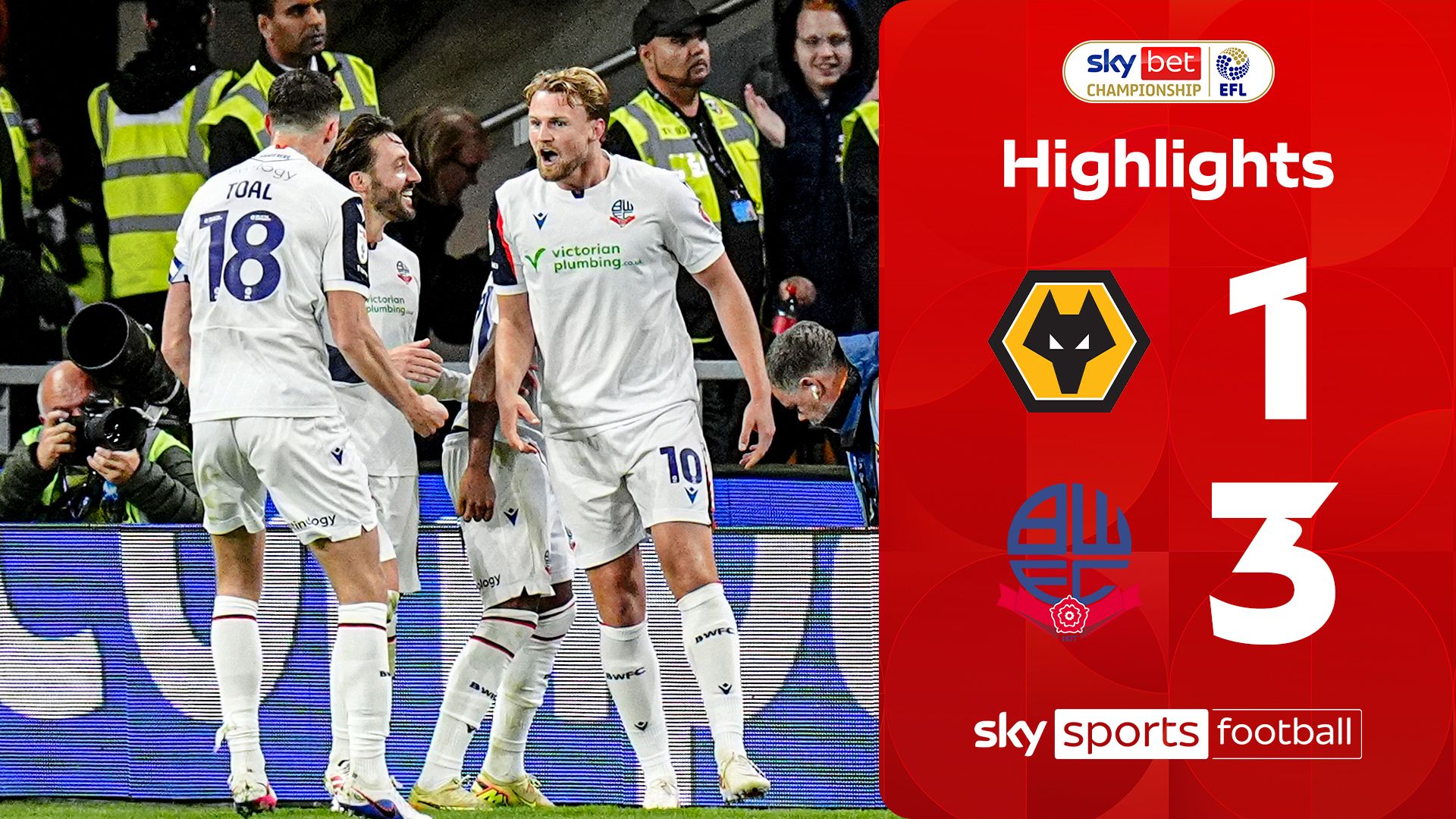 Bolton stun Wolves with well-earned win at Molineux
