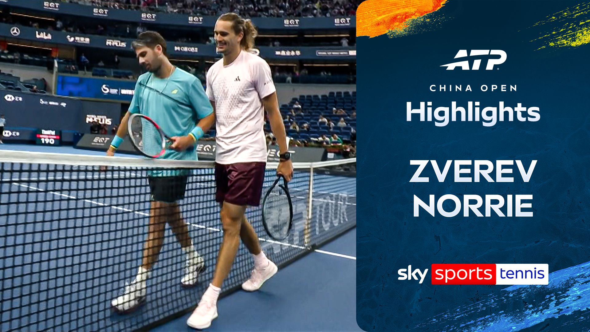 Norrie puts in excellent display but edged by Zverev in China