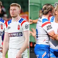 England men's Ethan Havard and Zach Eckersley, and England women's Jasmin Strange (right)