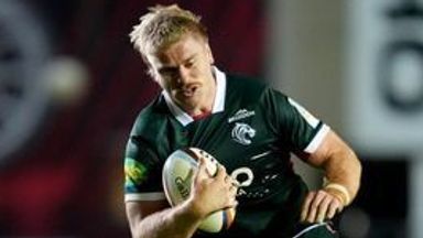 Leicester's Aaron Wainwright scored his first try for the Tigers