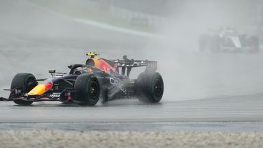Red Bull driver Isack Hadjar of France steers his car during the formation lap