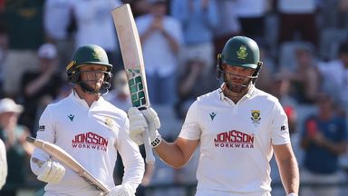 South Africa's Wiaan Mulder (right) and Ryan Rickelton struck centuries on a slow wicket at Newlands