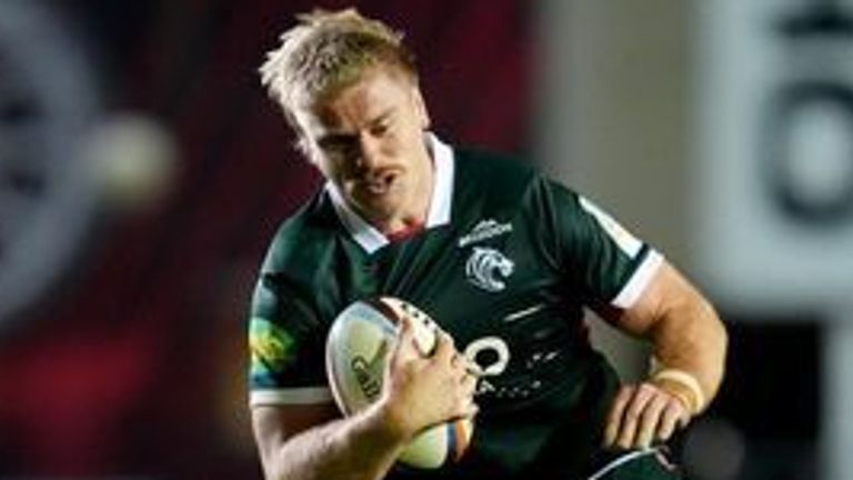 Leicester's Aaron Wainwright scored his first try for the Tigers