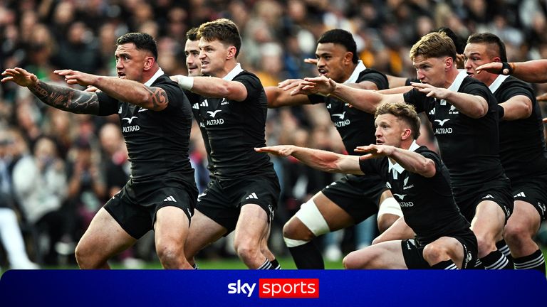 New Zealand performed their famous haka before facing Australia at Eden Park