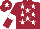 Maroon, White stars, armlets and star on cap