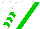 WHITE, Green Sash, Green Chevrons on Sleeves