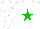 White, green star, white cap