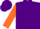 Purple, orange horseshoe 'G' on back, purple horseshoe 'G' on orange sleeves