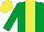 EMERALD GREEN, YELLOW stripe, YELLOW cap