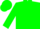 Green, blue belt, green cap