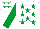 WHITE, EMERALD GREEN stars, sleeves and stars on cap