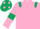 Pink, Dark Green epaulets and armlets, Dark Green cap, Pink spots