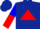 Dark Blue, Red Triangle, Blue and Red Halved Sleeves