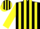 Black, Yellow Stripes on Sleeves
