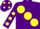 Purple, large Yellow spots, Purple sleeves, Yellow spots and cap