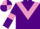 Purple, Mauve chevron and armlets, Mauve and Purple quartered cap
