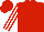 Red body, white arms, red striped, red cap