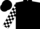 Black, Black and White check sleeves