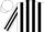 White body, black striped, white arms, black striped, white cap