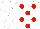 White, red dots