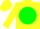 Yellow, green ball, yellow cap