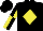 Black, yellow diamond, yellow and black quartered sleeves