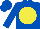 Royal Blue, Yellow disc, Royal Blue cap