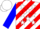 White, red diagonal stripes, white stars on blue sleeves, white cap
