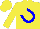 Yellow, blue horseshoe