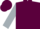 Maroon, silver sleeves, maroon cuffs & collar