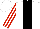 White, black stripe, red stripes on white sleeves