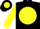 Black, yellow ball, yellow sleeves