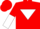 Red, white inverted triangle, halved sleeves
