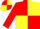Red and yellow quartered