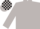 Salmon, light grey blocks on sleeves